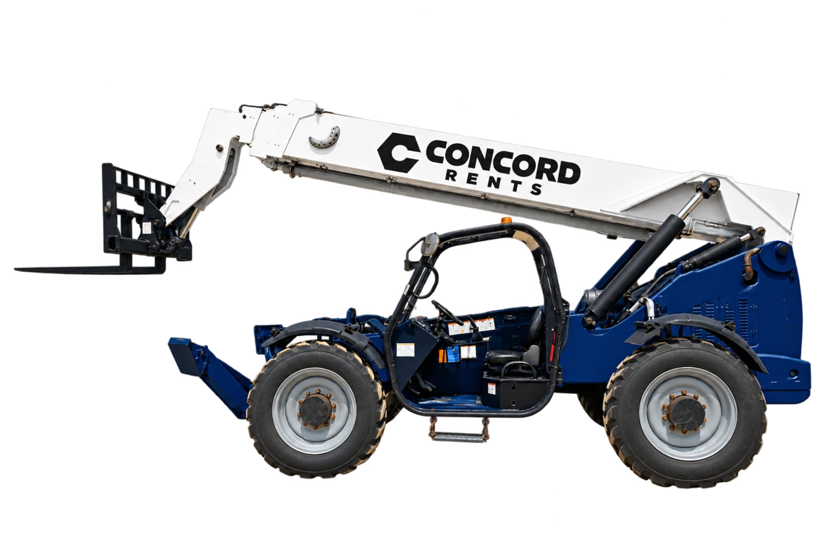 Concord Rents branded telehandler